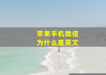 苹果手机微信为什么是英文