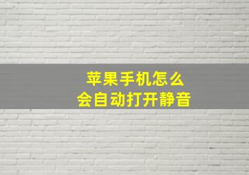 苹果手机怎么会自动打开静音