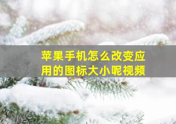 苹果手机怎么改变应用的图标大小呢视频