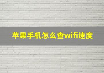 苹果手机怎么查wifi速度