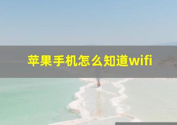 苹果手机怎么知道wifi