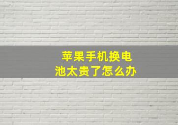 苹果手机换电池太贵了怎么办