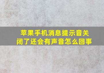 苹果手机消息提示音关闭了还会有声音怎么回事