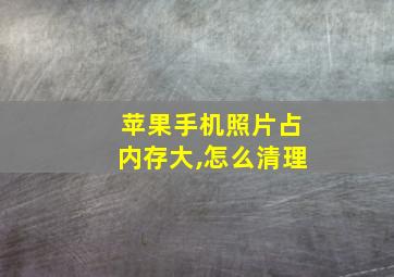 苹果手机照片占内存大,怎么清理