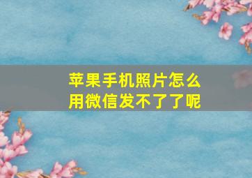 苹果手机照片怎么用微信发不了了呢