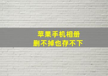 苹果手机相册删不掉也存不下