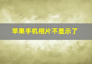 苹果手机相片不显示了