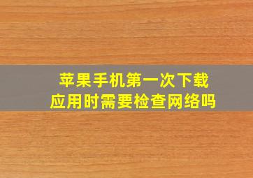 苹果手机第一次下载应用时需要检查网络吗