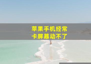 苹果手机经常卡屏幕动不了