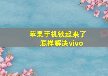 苹果手机锁起来了怎样解决vivo