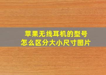 苹果无线耳机的型号怎么区分大小尺寸图片