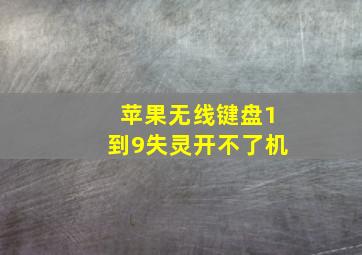 苹果无线键盘1到9失灵开不了机