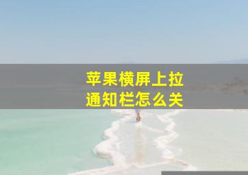 苹果横屏上拉通知栏怎么关