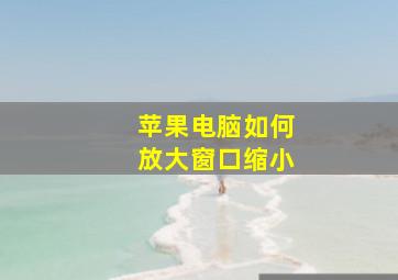 苹果电脑如何放大窗口缩小