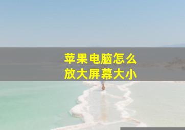 苹果电脑怎么放大屏幕大小