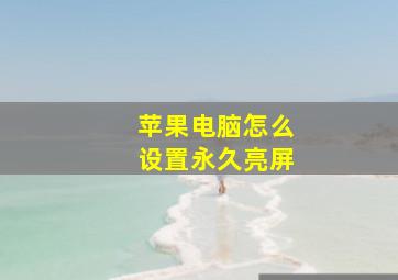 苹果电脑怎么设置永久亮屏