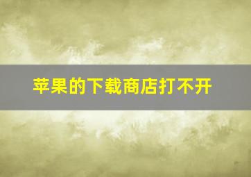 苹果的下载商店打不开