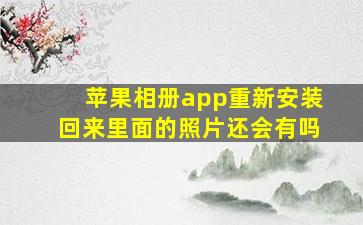 苹果相册app重新安装回来里面的照片还会有吗