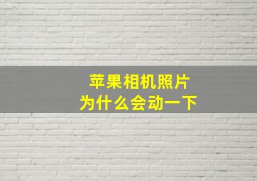 苹果相机照片为什么会动一下