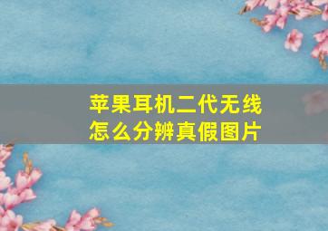 苹果耳机二代无线怎么分辨真假图片