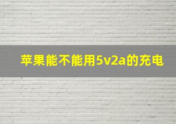 苹果能不能用5v2a的充电