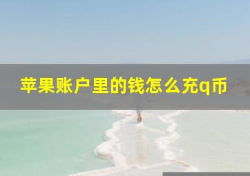 苹果账户里的钱怎么充q币