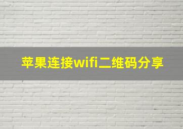 苹果连接wifi二维码分享