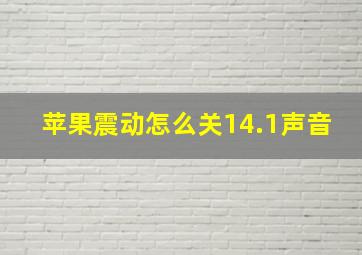 苹果震动怎么关14.1声音