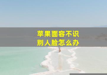 苹果面容不识别人脸怎么办