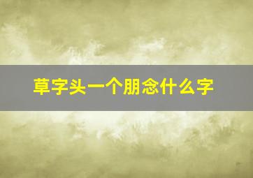 草字头一个朋念什么字