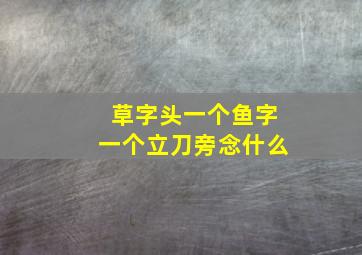 草字头一个鱼字一个立刀旁念什么