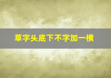 草字头底下不字加一横