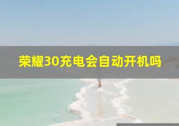 荣耀30充电会自动开机吗