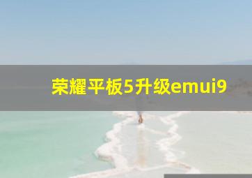 荣耀平板5升级emui9