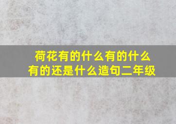 荷花有的什么有的什么有的还是什么造句二年级