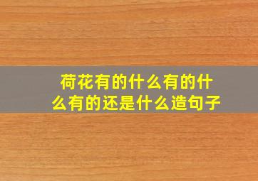 荷花有的什么有的什么有的还是什么造句子