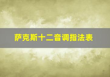 萨克斯十二音调指法表