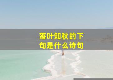 落叶知秋的下句是什么诗句