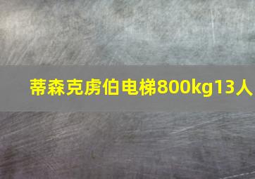 蒂森克虏伯电梯800kg13人