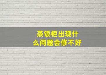 蒸饭柜出现什么问题会修不好