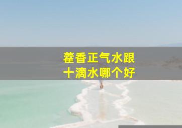 藿香正气水跟十滴水哪个好