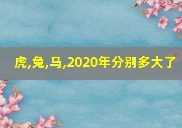 虎,兔,马,2020年分别多大了