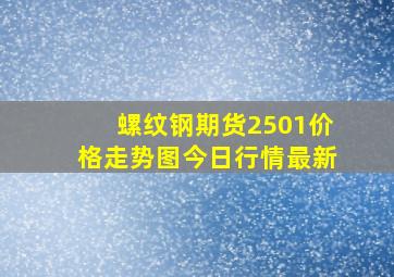 螺纹钢期货2501价格走势图今日行情最新