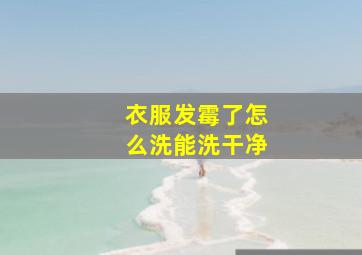 衣服发霉了怎么洗能洗干净