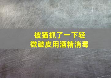 被猫抓了一下轻微破皮用酒精消毒