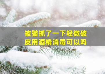 被猫抓了一下轻微破皮用酒精消毒可以吗