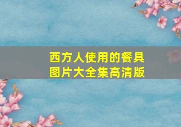 西方人使用的餐具图片大全集高清版