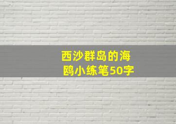 西沙群岛的海鸥小练笔50字