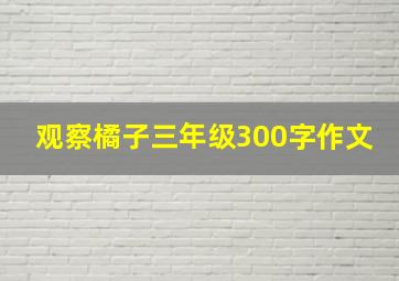 观察橘子三年级300字作文