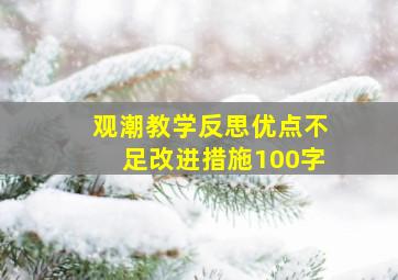 观潮教学反思优点不足改进措施100字